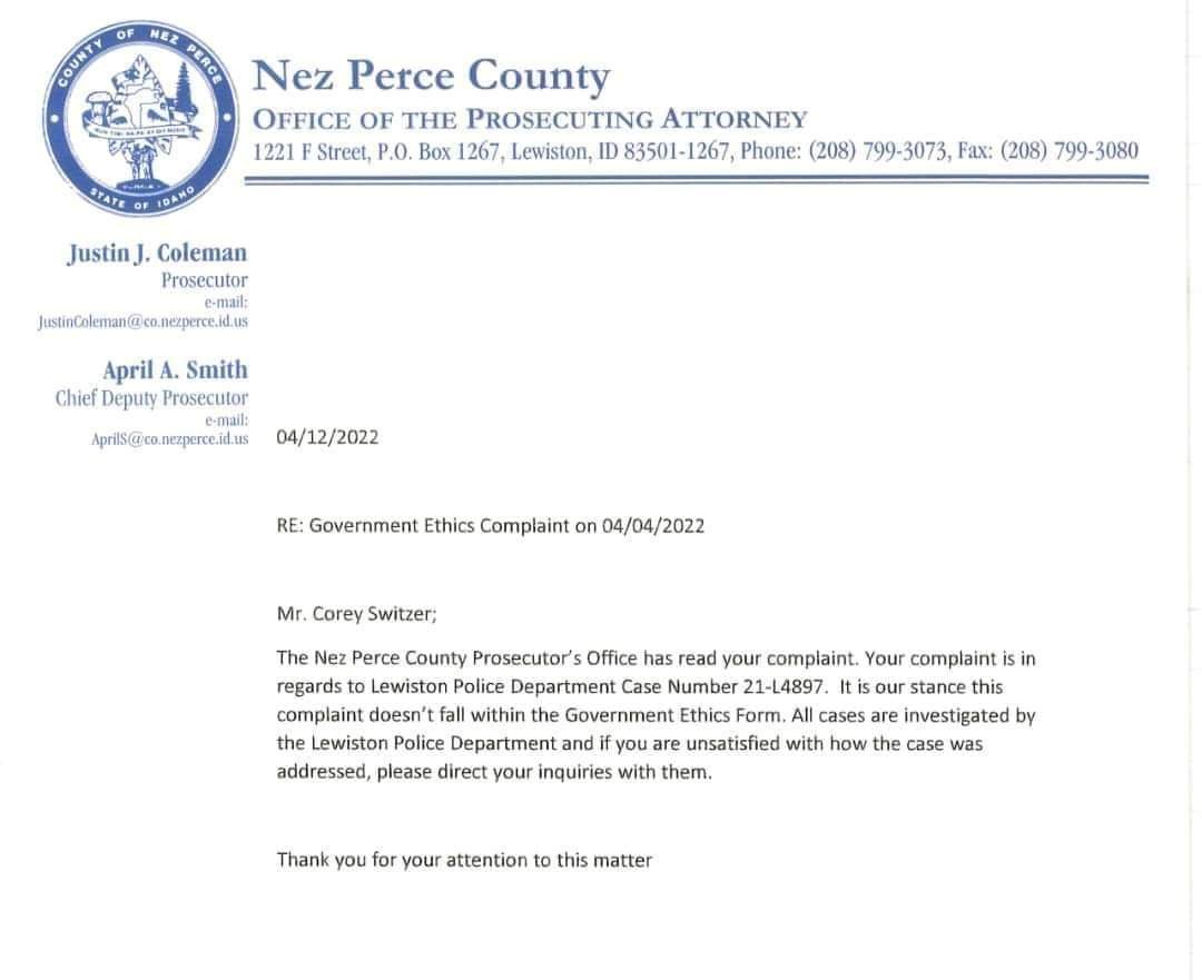 The City of Lewiston Cover-up